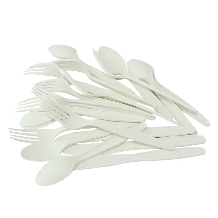 Biodegradable Compostable Disposable Cornstarch Cutlery Knife Spoon Fork
