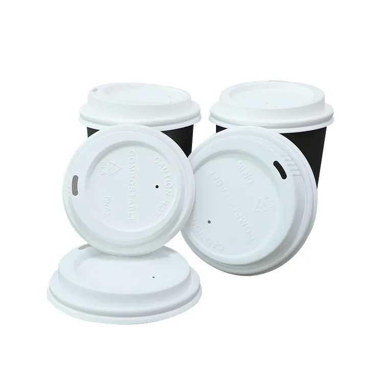 Eco-friendly paper coffee cup PLA lids disposable pla cup lid