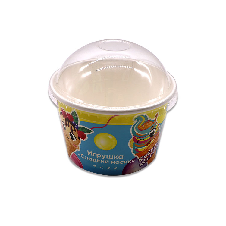 Custom 4 oz Ice Cream Cups with Lids