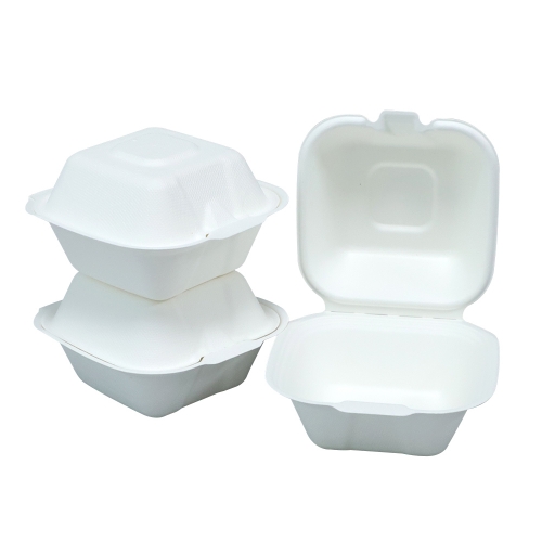 4.5inch Sugarcane Hamburger Box Wholesale