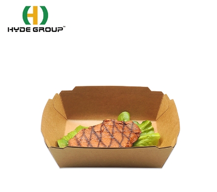 900ml Kraft Paper Box Clamshell Food Packaging Box Wholesale