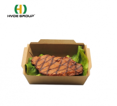 900ml Kraft Paper Box Clamshell Food Packaging Box Wholesale