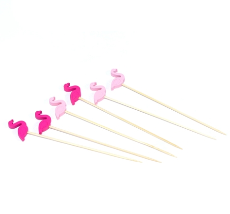 Custom Bamboo Toothpicks Skewers Cocktail Picks Disposable Fruit Sticks