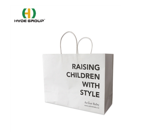 Customized White Paper Bags With Handles Wholesale,Factory Price