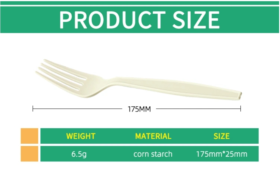 6.8 inch 7inch Cornstarch Fork Wholesale