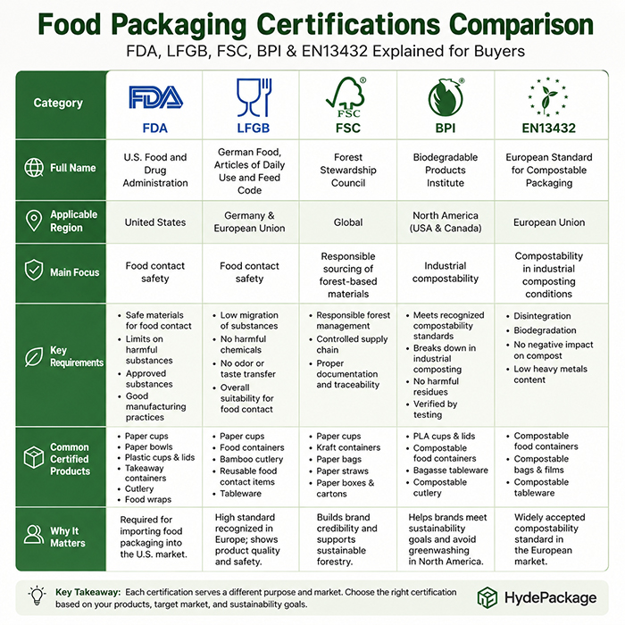 custom certified food packaging