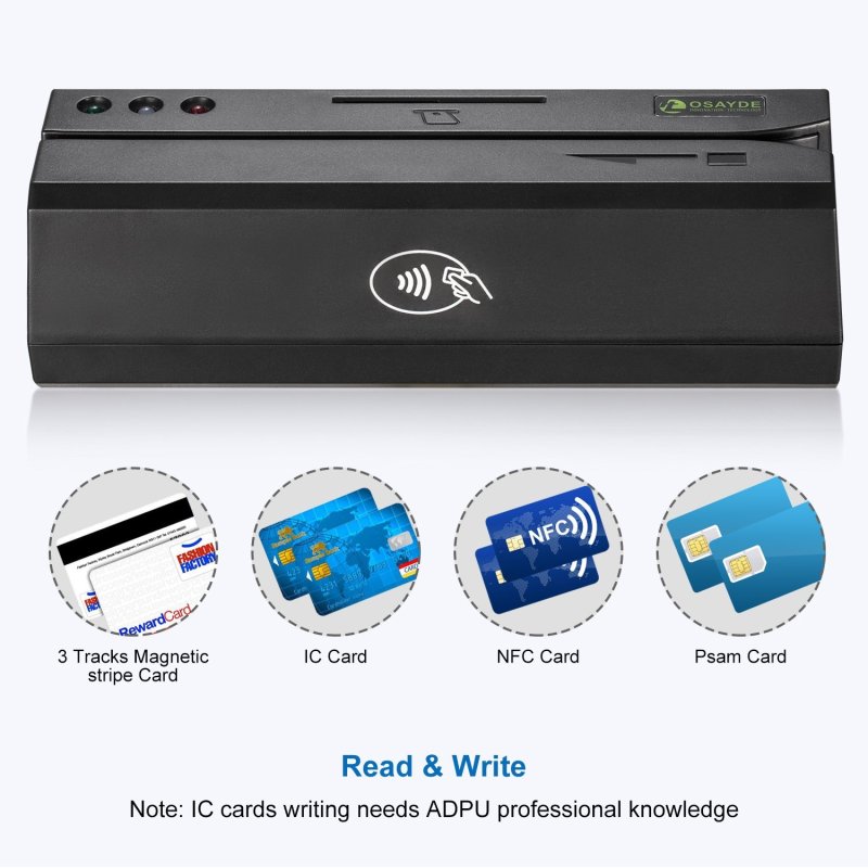 IT OSAYDE MSR880(US stock) Magstripe/IC/NFC/PSAM card reader,writer and wiper for Windows