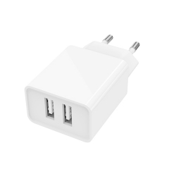 Dual Usb Wall Charger 12W 5V/2.4A 2 ports EU US KR UK plug white black