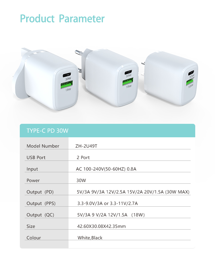 usb c charger pd30w  qc18w 