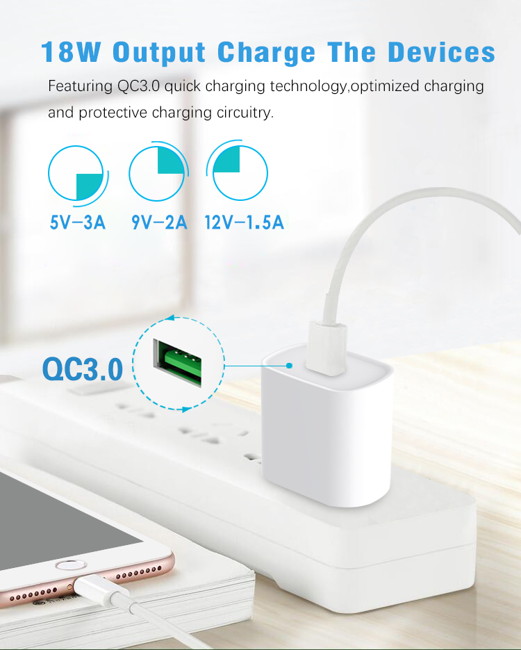 qc3.0 18w Mobile Charger