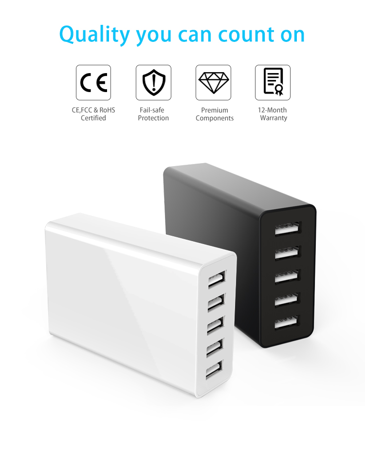 40W 5-Port 8A for iphone ipad