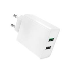 Zonsan Phone charger adapter 2 ports 30W usb charger QC3.0 18W and 5V/2.4A Korea pin