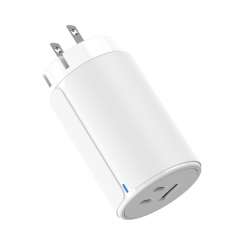 Unique Design GaN Charger 3 Port 65W Fast PD Wall Charger US Plug for iPhone,Samsung,Macbook,Laptop