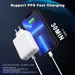 ZONSAN GaN Tech 4 Ports 100W USB C PD USB-A QC3.0 PPS GaN Charger for MacBook Laptop