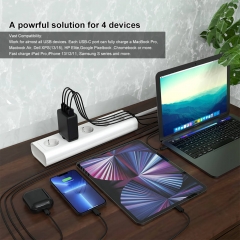 ZONSAN GaN Tech 4 Ports 100W USB C PD USB-A QC3.0 PPS GaN Charger for MacBook Laptop