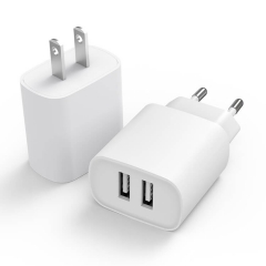 ZONSAN USB Travel Charger, Dual Port 12W Wall Charger With US Plug, Power Port Mini