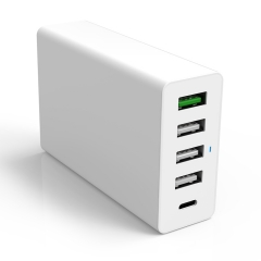 ZONSAN CE KC Certified 60W 5 Slot Type C USB Multi Charger Station EU US KR UK BR AU