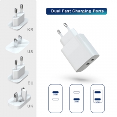 ZONSAN 2 Usb Type C Fast Pd Wall 35W Dual Usb-c Charger for iphone 14 Apple