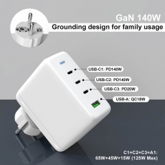 ZONSAN GaN PD3.1 140W PPS Fast Charger Adapter Type-C USB QC3.0 PD140W Charger