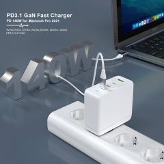 ZONSAN GaN PD3.1 140W PPS Fast Charger Adapter Type-C USB QC3.0 PD140W Charger