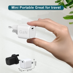 ZONSAN Single Port 30W USB Type-C GaN Wall Charger EU US KR UK Black White