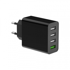 Factory Price Bulk 4 Ports 3*12W + 1*QC 18W QC3.0 Fast USB Charger for Smartphone iPhone Samsung