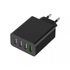 Factory Price Bulk 4 Ports 3*12W + 1*QC 18W QC3.0 Fast USB Charger for Smartphone iPhone Samsung