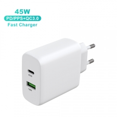Wholesale power delivery QC 3.0 charger 18W 45W USB Type C Quick PD Wall Charger For Laptop Tablet