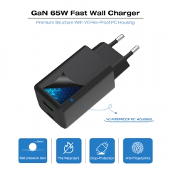 ZONSAN Dual Port USB Fast Wall PD3.0 65W + QC3.0 18W GaN Charger for iPhone Samsung Apple Laptop