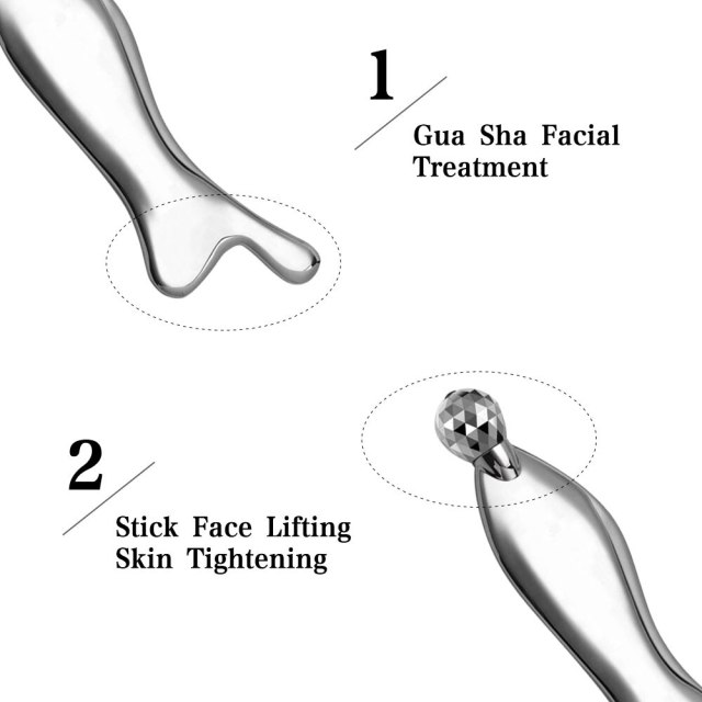 Custom 3D Face Lift Roller Massager Gua Sha Massage Tool for Scraping Facial and Body Skin