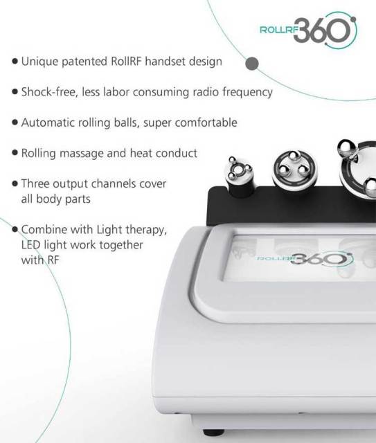 Salon SPA Use Anti Aging Fine Line Winkle Relex Body Shaping Face Massager RF LED 360 Degree Rotation Massage Device