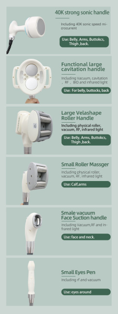 Factory Price Anti Aging Wrinkle Velabody Tighten RF Cavitation Lift Belly Thigh Medical Equipment Salon SPA Use Massager LED Shape vacuum Roller Machine