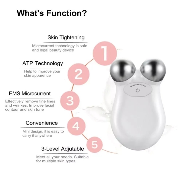 EMS Vibrating Anti Aging Wrinkle Face Lifting Massage Skin Tightening Toning Lift Rejuvenation Microcurrent Facial Device