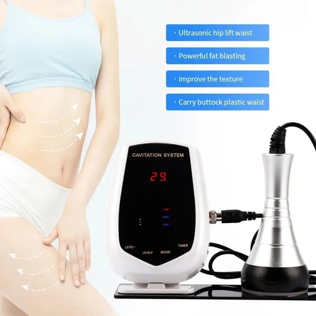 Portable Mini Fat Reduction Body Slimming Machine Fat Burning Ultrasound Cavitator 40K Cavitation Weight Loss Device