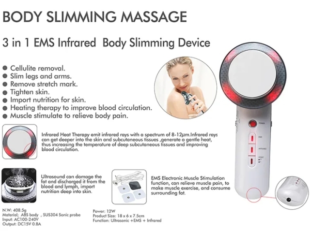 Cellulite Remove Slim Leg Arm Tighten Skin Import Nutrition LED EMS Vibration Muscle Stimulate Body Slimming Device