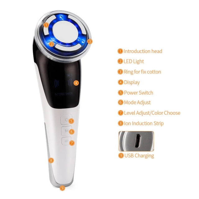 RF Skin Tightening Lift Firm Anti Wrinkle Aging Machine Facial Massager Lifting Firming Face Rejuvenation EMS Hot and Cool Skin Care Device