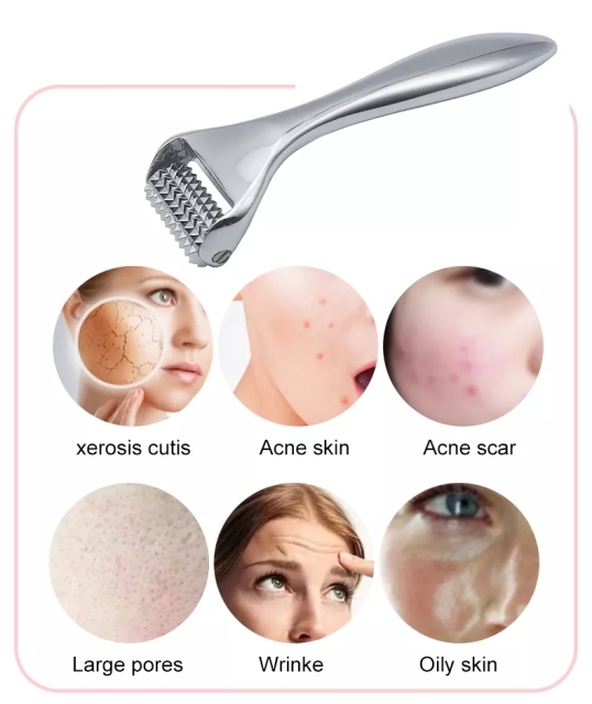 Wholesale High Quality Ziny Alloy Micro Needle Derma Roller Face Lift Anti Wrinkle Scar Massage Acupuncture Facial Roller