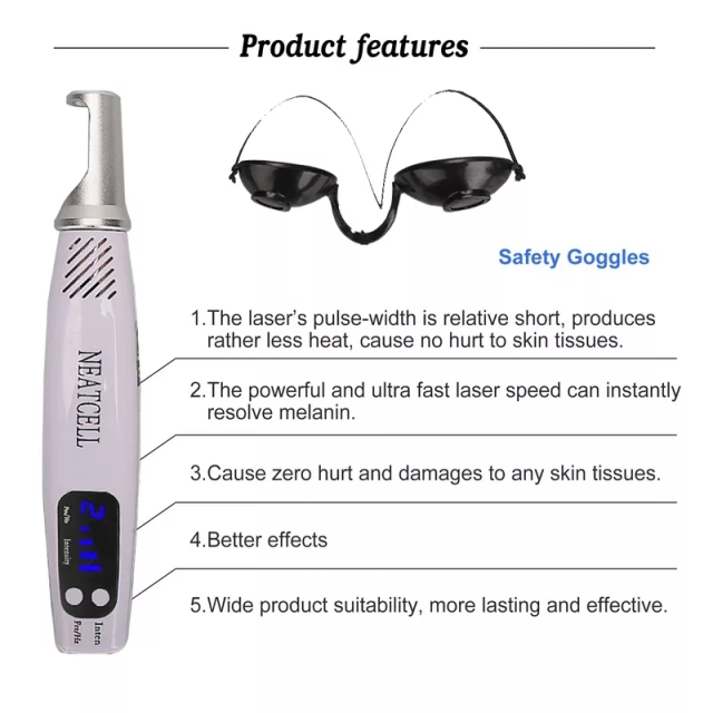 Portable Mini Tattoo Removal Picosecond Laser Pen Removing Skin Scar Freckle Nevus Eyebrow Laser Skin Care Therapy Machine