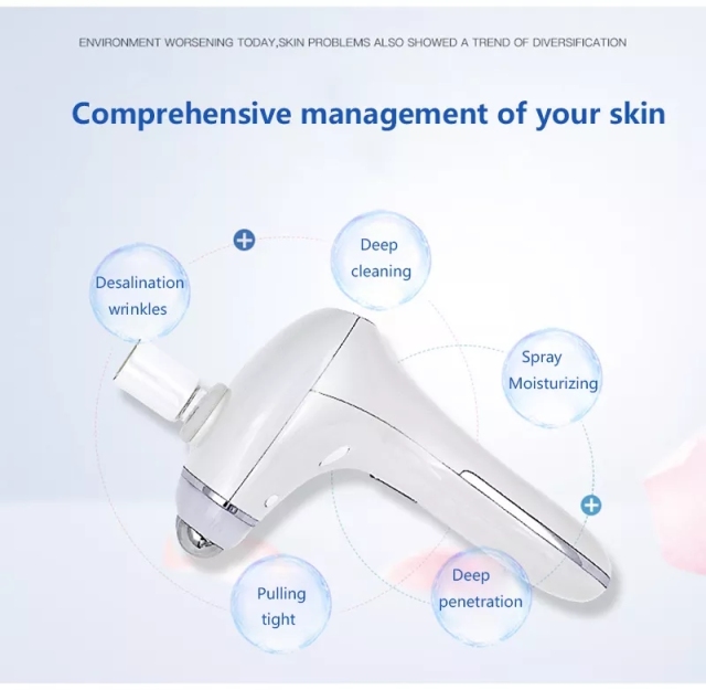 Multifunctional Handheld Oxygen Injector Beauty Spray Device Nano Mist Sprayer Oxygen Injector for Skin Lifting Massage