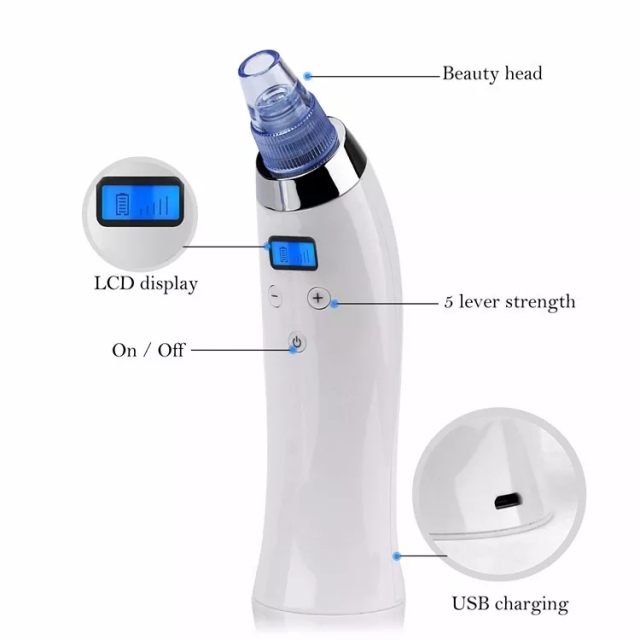 Beauty Machine Device for Home and Salon Blackhead Acne Remover Vacuum Dermabrasion