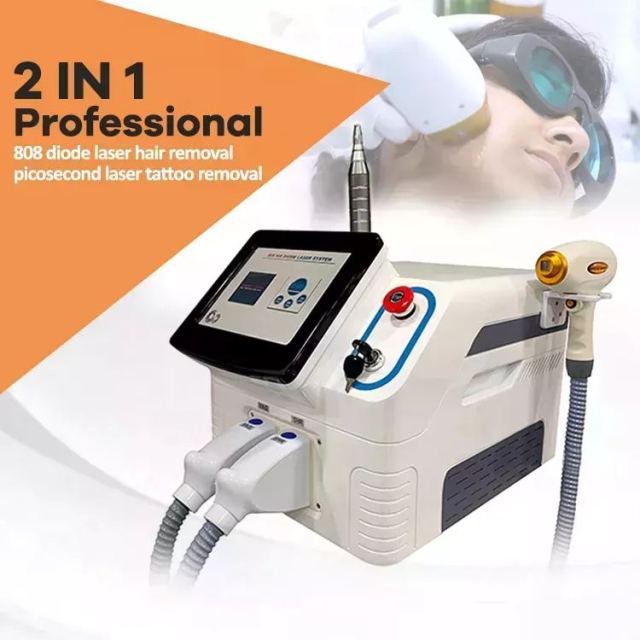Painless Picosecond Laser 2 in 1 Diode Hair Removal Machine Tattoo Removal Machine