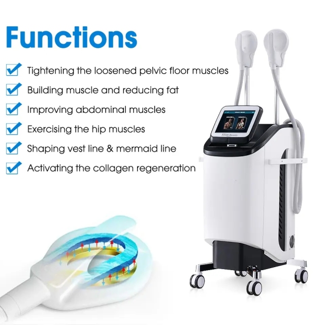 Body EMS Shaping Machine Professional Electromagnetic Wave RF Belly Fat Burning Slimming Muscle Stimulation Machine