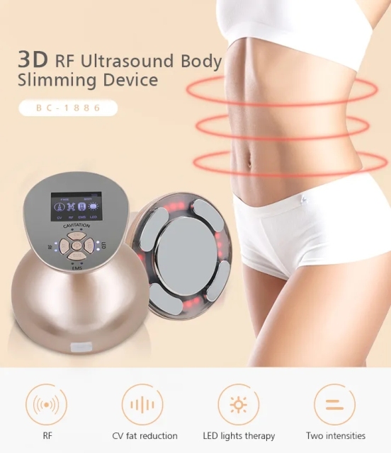 Ultrasonic Cavitation Slimming RF Weight Loss Device EMS Skin Care Fat Burning Face Body Slimming Machine