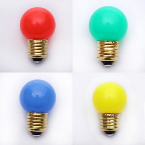 Waterproof outdoor decoration led festoon globe lamp E27 waterproof G45 plastic colored bulb