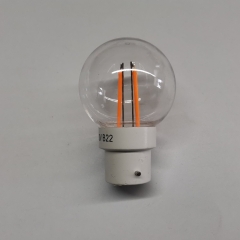 230V G45 filament dimmable led bulb 2w e27 b22 light