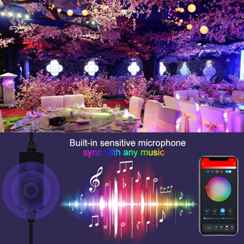 Hot-sell Smart christmas tree lights G40 remote control bulb Christmas magic lantern string with different color