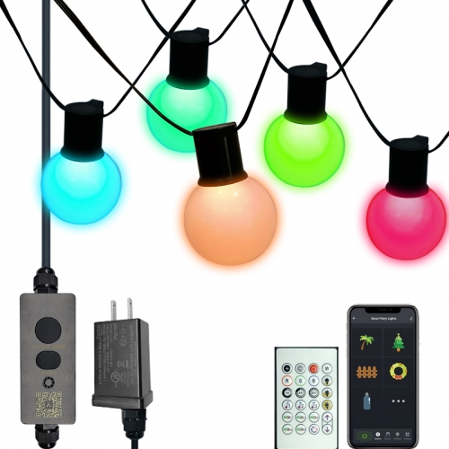New products Christmas G40 globe bulb smart string lights outdoor decoration mobile phone control