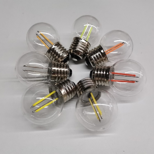 coloured led globe festoon filament bulb B22 E27 dimmable led bulb G45 230v for outdoor lighting