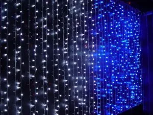 LED Window Curtain Light for Wedding Party Festival Colorful Icicle Curtain Decorations