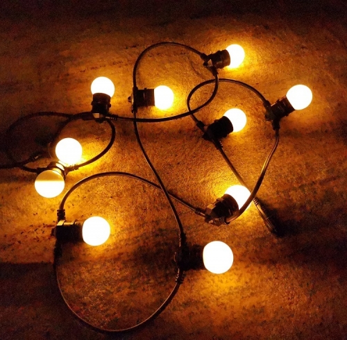 E27 LED Round green cable festoon belt fairy string light decoration waterproof IP65 christmas decoration outdoor festoon lights